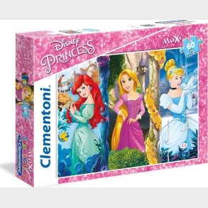 Disney Princess Puslespil - Maxi - 60 Brikker - Clementoni