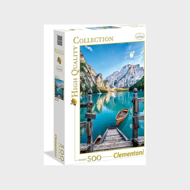 Clementoni Puslespil - Braies Lake - High Quality - 500 Brikker