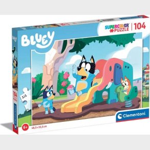Bluey Puslespil - Super Color - 104 Brikker - Clementoni