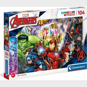 Marvel Puslespil - Avengers - Brilliant - 104 Brikker - Clementoni