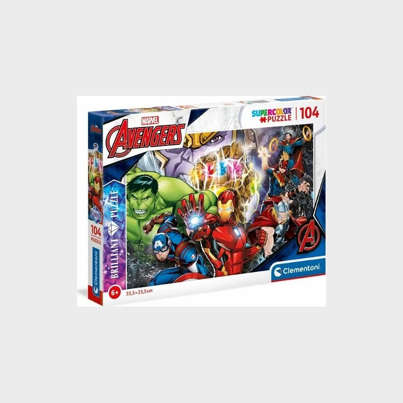 Marvel Puslespil - Avengers - Brilliant - 104 Brikker - Clementoni