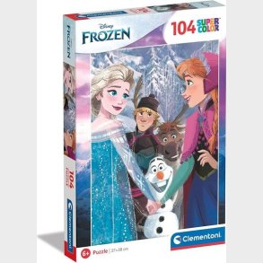 Frost Puslespil - Disney - Super Color - 104 Brikker - Clementoni