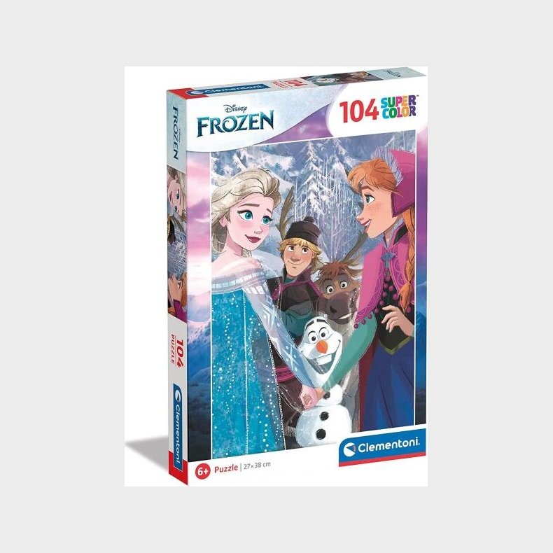 Frost Puslespil - Disney - Super Color - 104 Brikker - Clementoni