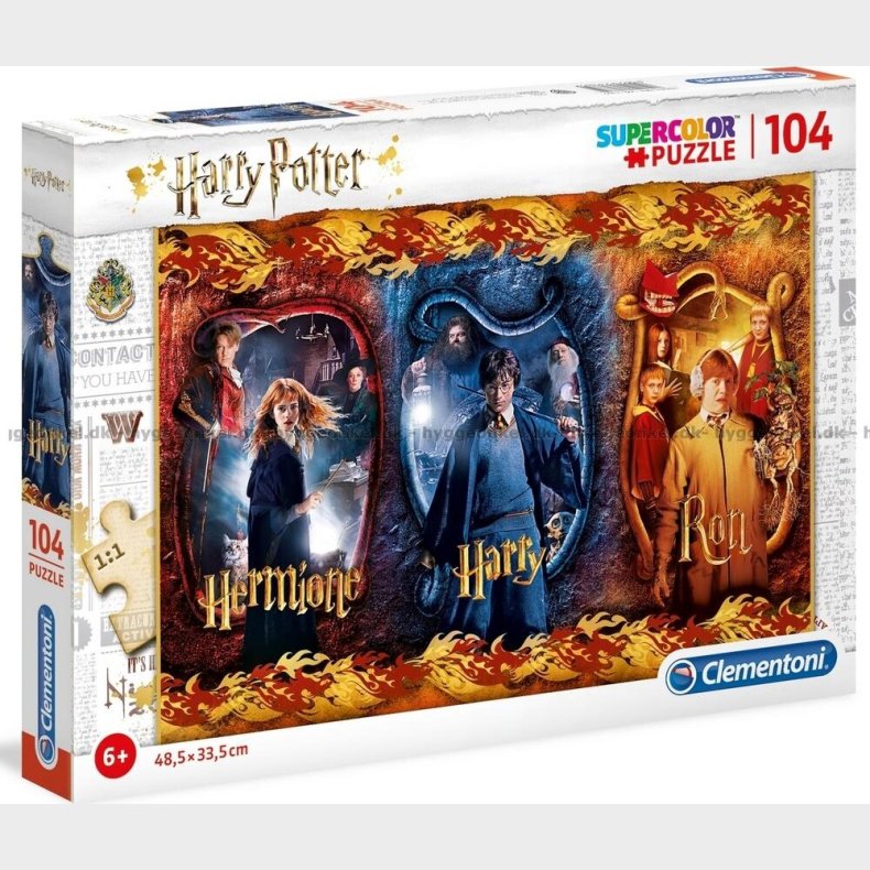 Harry Potter Puslespil - Super Color - 104 Brikker - Clementoni