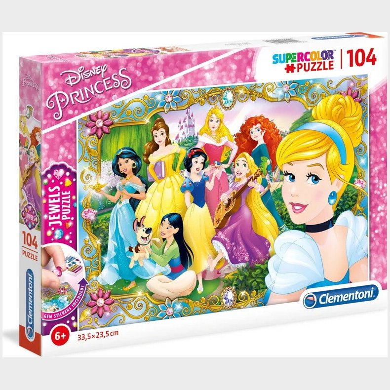 Disney Princess Puslespil - Jewels - 104 Brikker - Clementoni