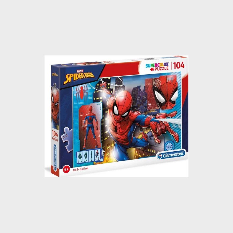 Spiderman Puslespil - Marvel - 104 Brikker - Clementoni