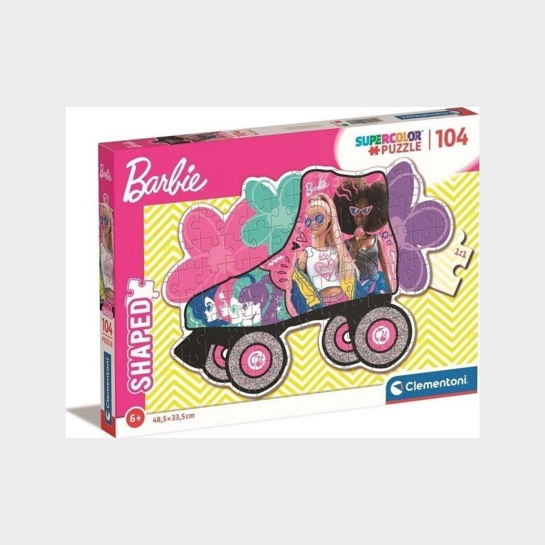 Barbie Puslespil - Rulleskjte - 104 Brikker - Clementoni