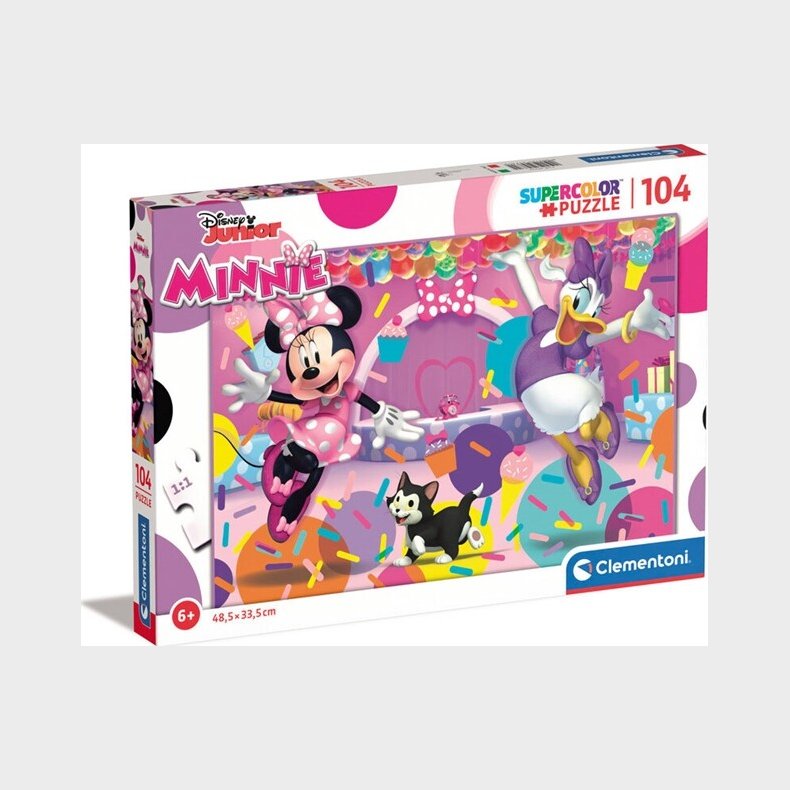 Disney Puslespil - Minnie - Super Color - 104 Brikker - Clementoni