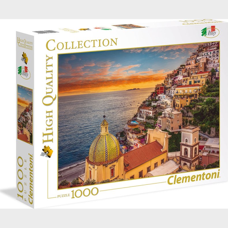 Clementoni Puslespil - Positano Italien - High Quality - 1000 Brikker