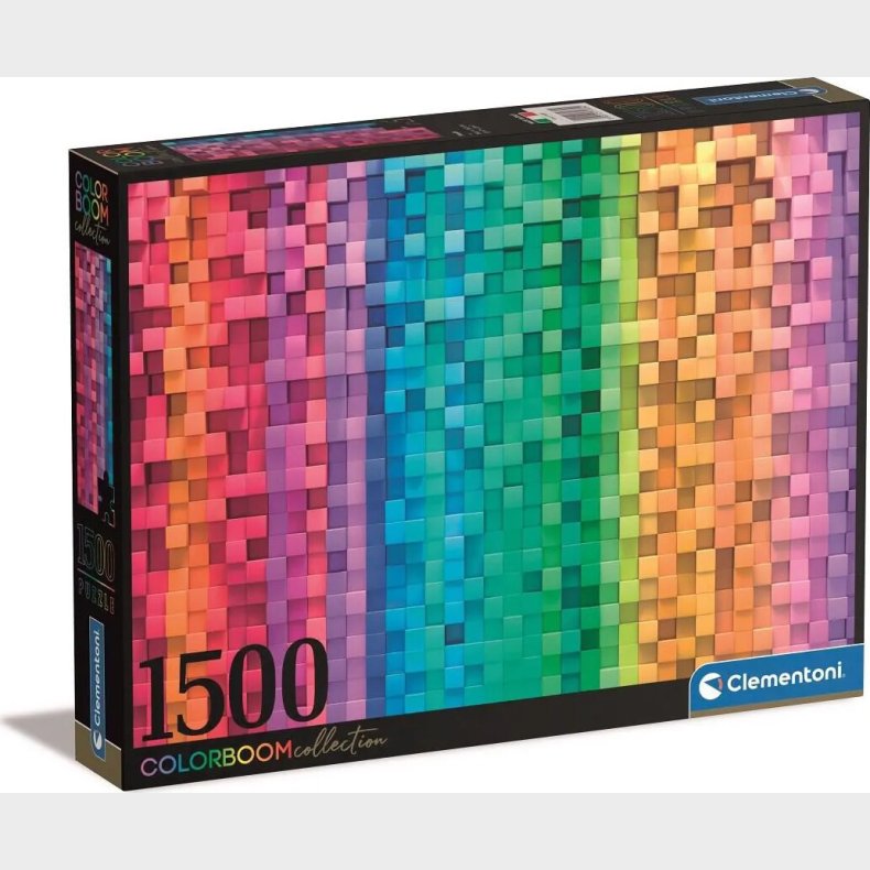 Clementoni Puslespil - Pixel - Colorboom - 1500 Brikker