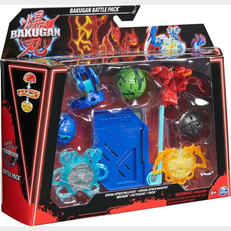 Bakugan - Battle Pakke 3.0 - Legest Med 5 Bakugan Figurer - Bl