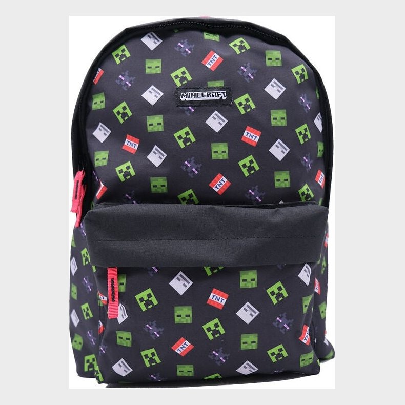 Minecraft - Skoletaske Til Brn - Euromic - 17 L - Sort