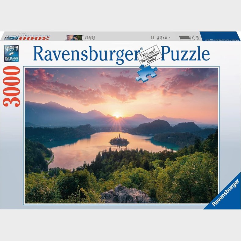 Ravensburger Puslespil - Lake Bled Slovenia - 3000 Brikker