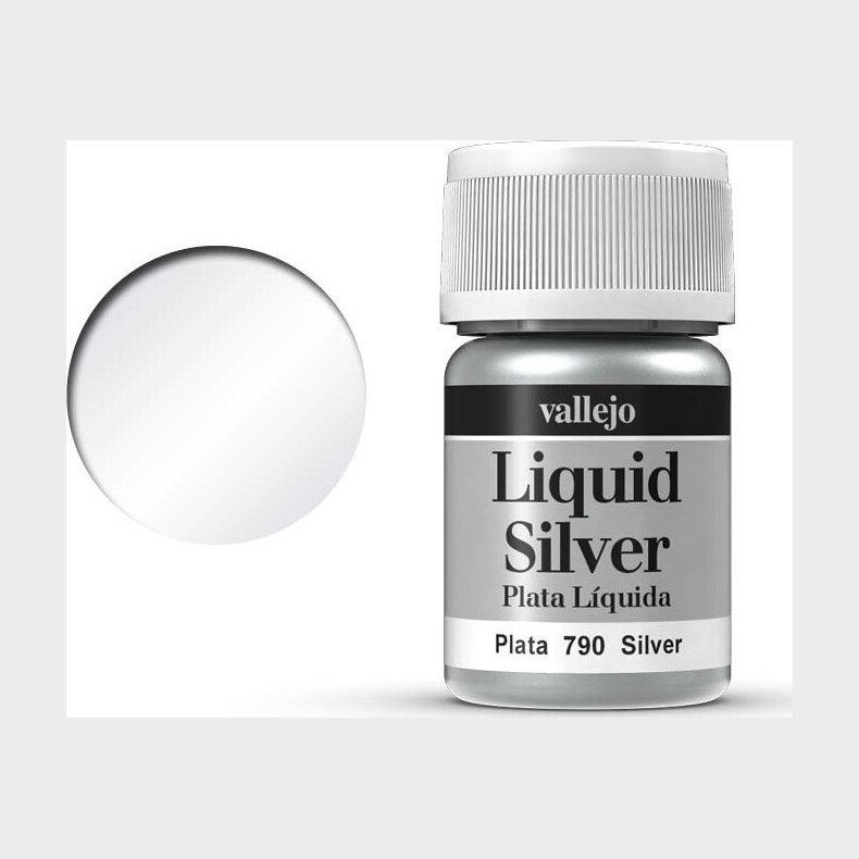 Vallejo - Liquid Silver Metallic - Silver 35 Ml
