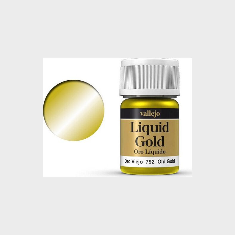 Vallejo - Liquid Gold Metallic - Old Gold - 35 Ml - 70792