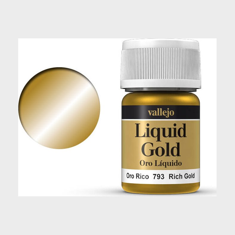 Vallejo - Liquid Gold Metallic - Rich Gold 35 Ml