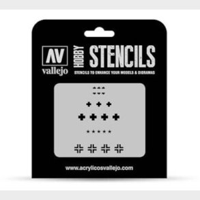 Vallejo - Hobby Stencils - Maleskabelon - Wwii Tank Mrker