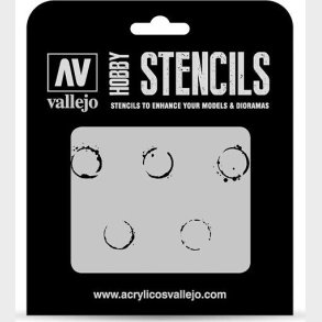 Vallejo - Hobby Stencils - Maleskabelon - Olietnde Mrker