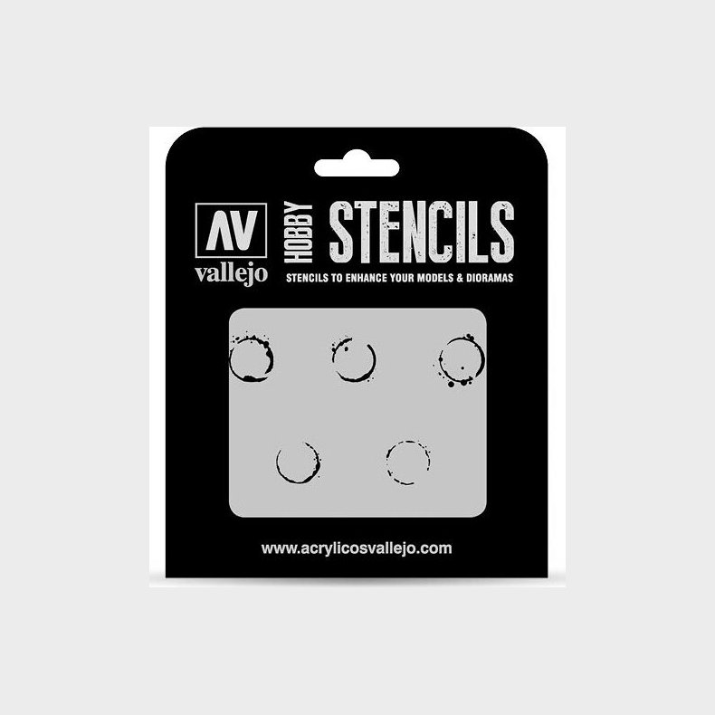 Vallejo - Hobby Stencils - Maleskabelon - Olietnde Mrker
