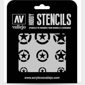 Vallejo - Hobby Stencils - Maleskabelon - Us Air Force Stjerner