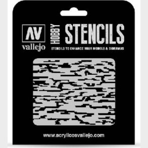 Vallejo - Hobby Stencils - Pixelated Modern Camo Skabelon