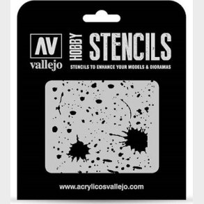 Vallejo - Hobby Stencils - Maleskabelon - Pletter Og Stnk