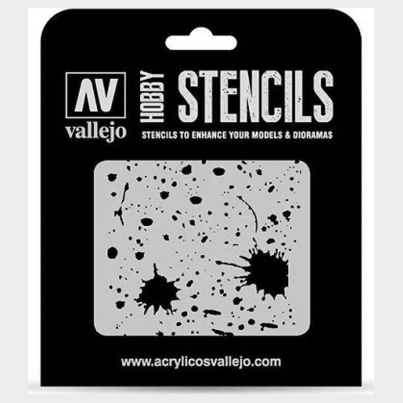 Vallejo - Hobby Stencils - Maleskabelon - Pletter Og Stnk
