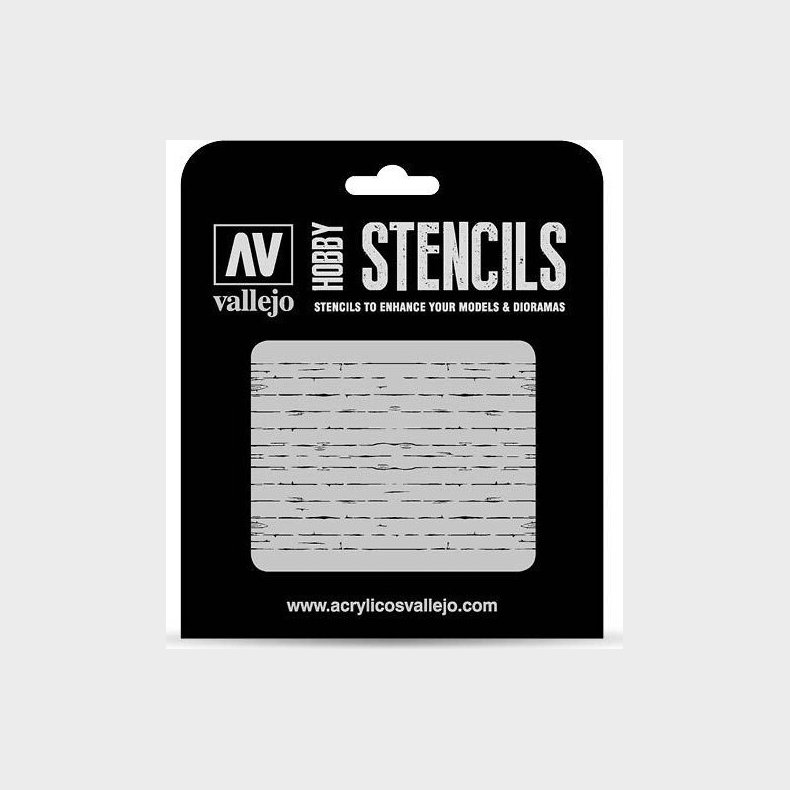 Vallejo - Hobby Stencils - Maleskabelon - Trstruktur Brdder