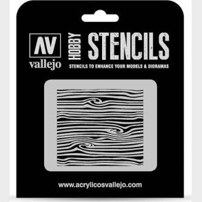 Vallejo - Hobby Stencils - Maleskabelon - Trstruktur