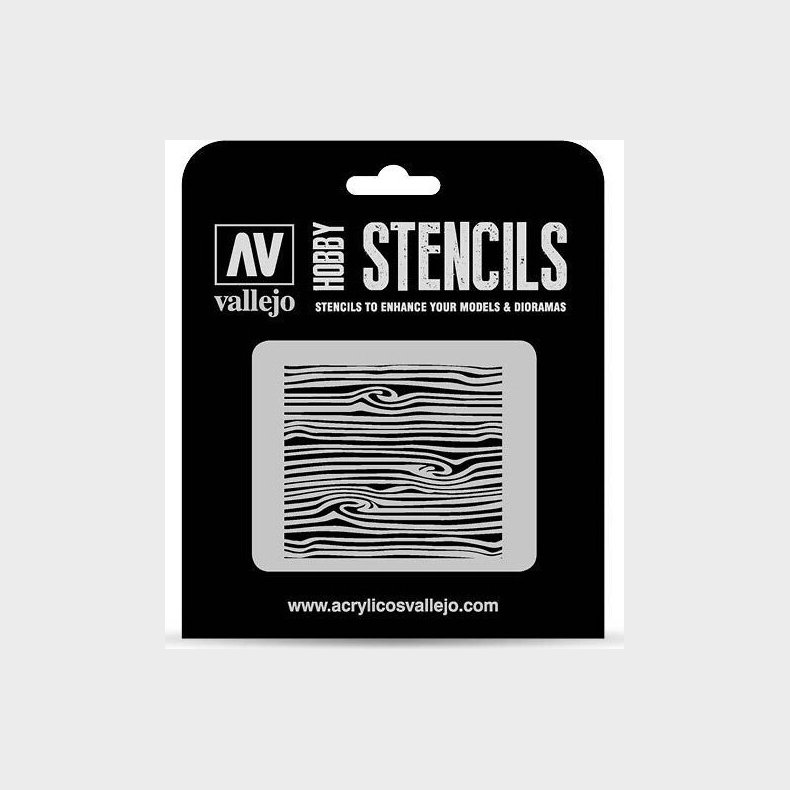 Vallejo - Hobby Stencils - Maleskabelon - Trstruktur