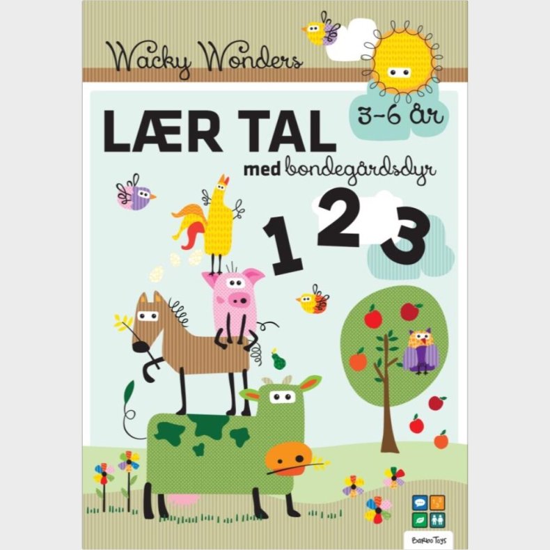 Aktivitetsbog Lr Tal Med Wacky Wonders Bondegrdsdyr - 123 - Diverse - Bog