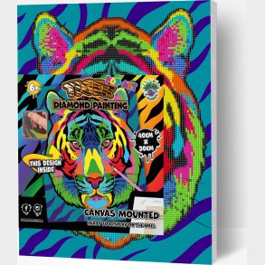 Splat Planet - Diamond Painting - Lrred - Tiger - 30x40 Cm