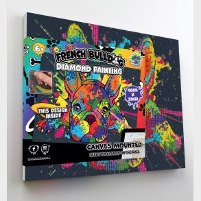 Splat Planet - Diamond Painting - Lrred - Fransk Bulldog - 30x40 Cm