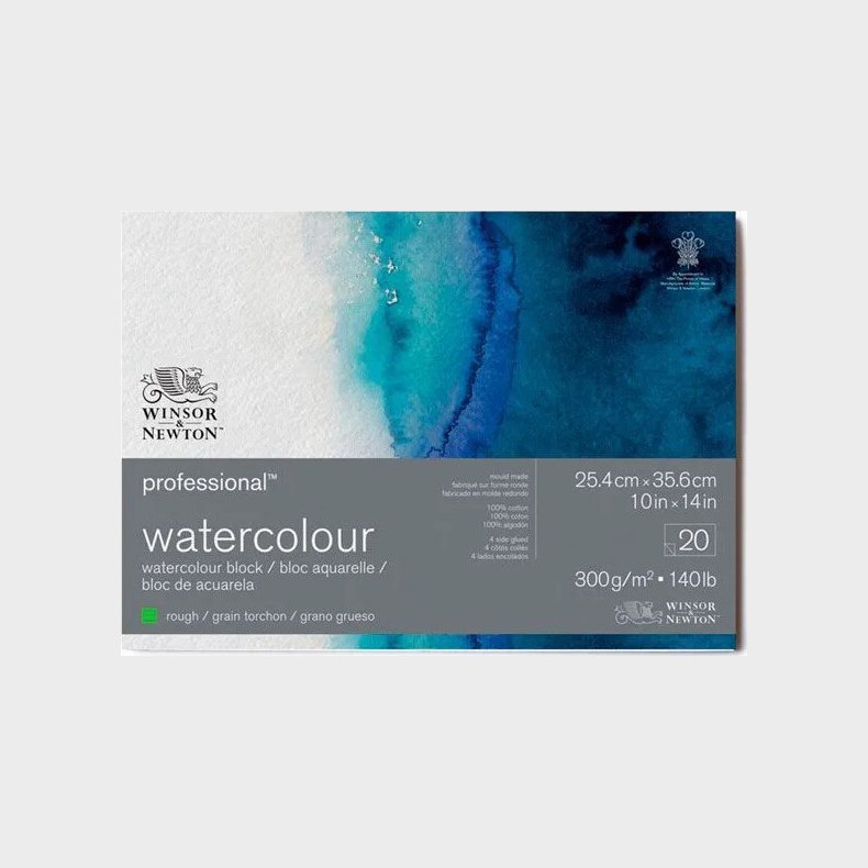 Vandfarve Papir - 20 Sider - Bomuld - Winsor &amp; Newton