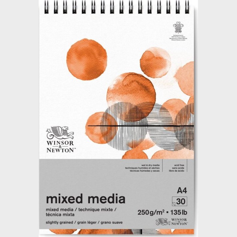 Mixed Media Pad - Skitsebog - A4 - 30 Sider - Winsor &amp; Newton