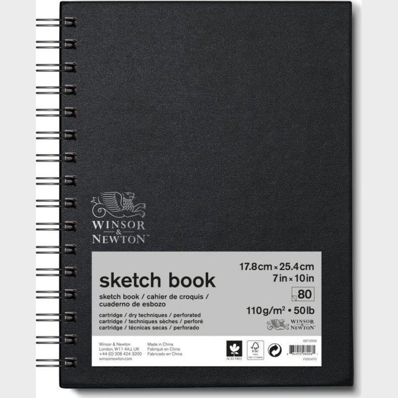 Winsor &amp; Newton - Skitseblok - 110g 18x25 Cm - 80 Sider