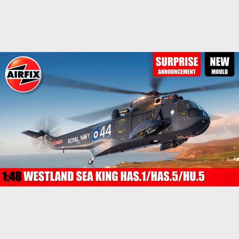 Airfix - Westland Sea King Helikopter Byggest - 1:48 - A11006