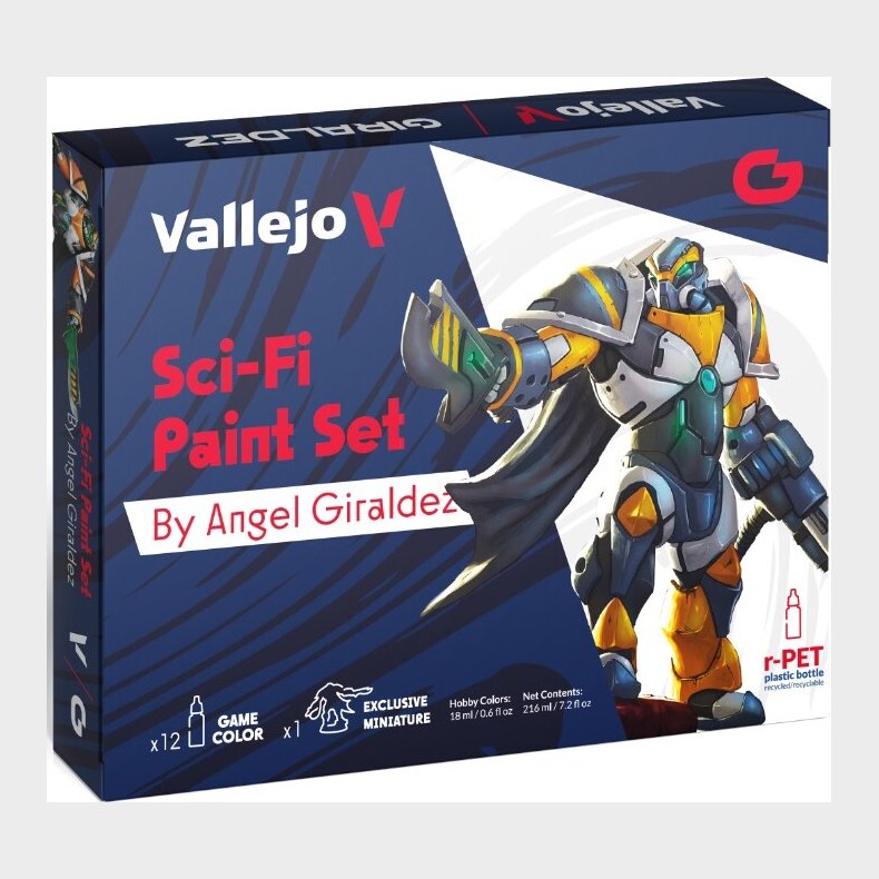 Vallejo - Sci-fi Paint Set - 12 Stk. Game Color Og Figur