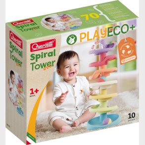 Quercetti - Kuglebane - Spiraltrn Med Bolde Play Eco+ - Bioplast - 10 Dele