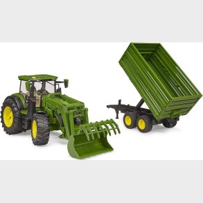 Bruder - Traktor John Deere 7r 350 Med Frontlsser Og Vogn