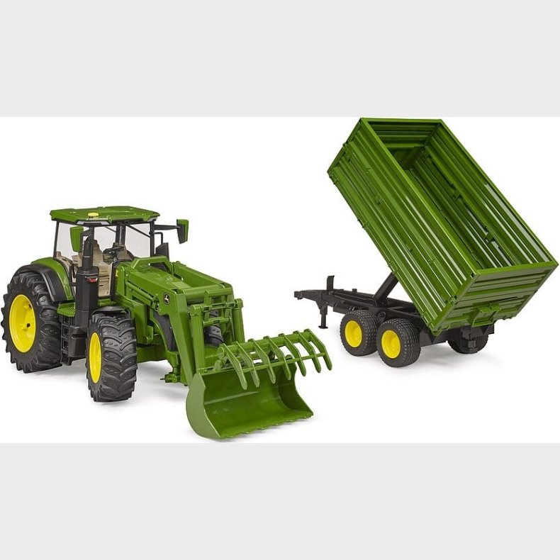 Bruder - Traktor John Deere 7r 350 Med Frontlsser Og Vogn