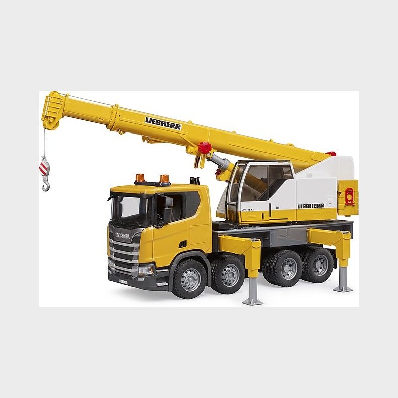 Bruder - Kranbil Scania Super 560r Liebherr Med Lys Og Lyd