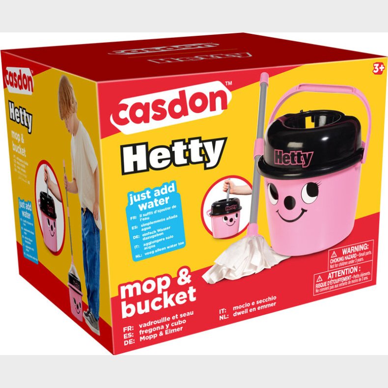 Casdon Hetty - Rengringslegetj - Moppe Og Spand - Lyserd