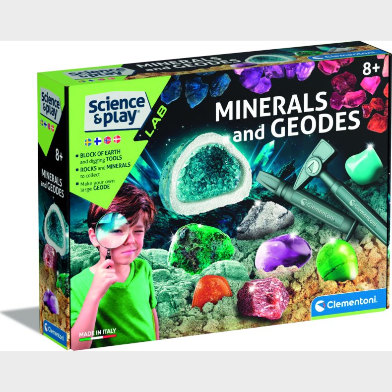 Clementoni Science &amp; Play - Mineraler Og Geoder Videnskabsst