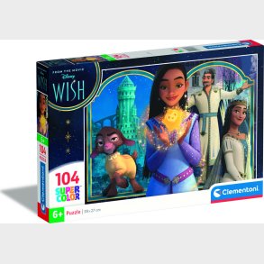 Disney Puslespil - Wish - Super Color - 104 Brikker - Clementoni