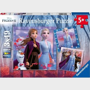 Frost Puslespil - Disney Frost 2 - 3x49 Brikker - Ravensburger