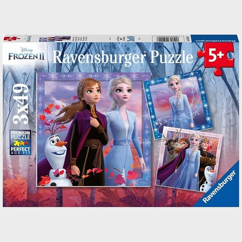 Frost Puslespil - Disney Frost 2 - 3x49 Brikker - Ravensburger