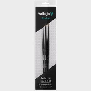 Vallejo - Brush Design Set - Naturligt Hr - 0, 1 & 2