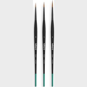 Vallejo - Brush Design Set - Syntetisk Hair - 0, 1, 2