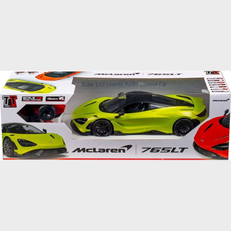 Mclaren 765lt Fjernstyret Bil - 1:12 - 2,4 Ghz - Metallisk Grn